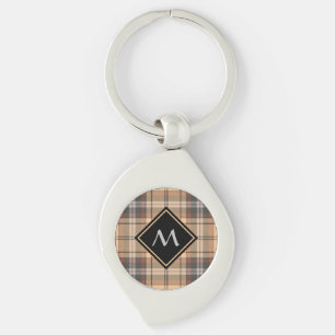 Chaveiro Beige e Brown Tartan