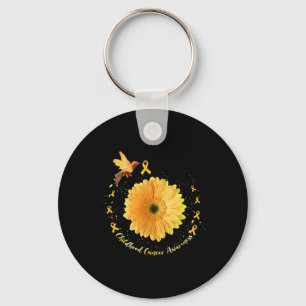 Chaveiro Beija-flor Amarelo Girassol Conscientização do Cân