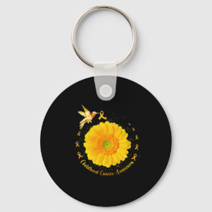 Chaveiro Beija-flor Girassol Amarelo Conscientização do Cân