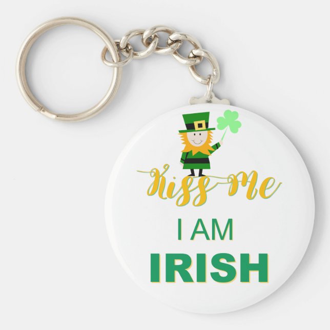 Chaveiro Beija-Me Sou Irlandês Key Chain (Frente)