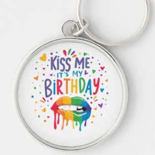 Chaveiro Beije Me É Meu Aniversário
