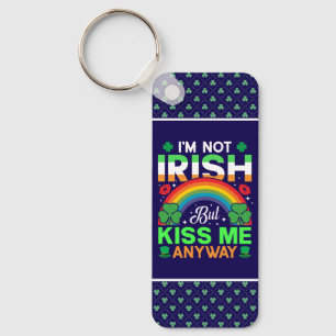 Chaveiro beije-me mesmo assim humor irlandês design-63942
