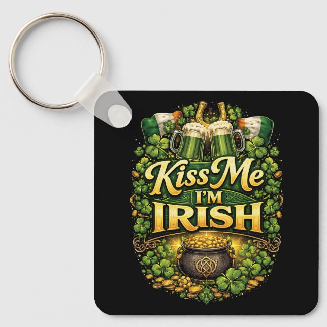 Chaveiro Beije Me, Sou Irlandês (Frente)