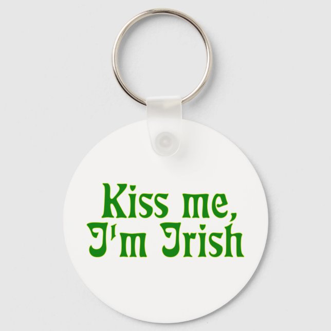 Chaveiro Beije-me, sou irlandês (Frente)