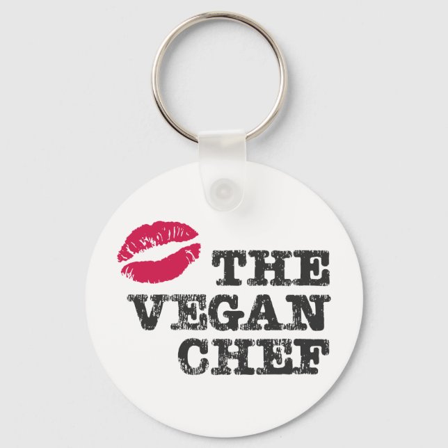 Chaveiro Beije o Chef de Vegan (Frente)