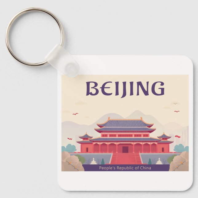 Chaveiro Beijing China O Viagem do Pastel da Cidade Proibid (Frente)