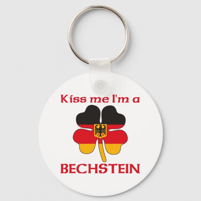 Chaveiro Beijo alemão personalizado Eu sou Bechstein (Frente)
