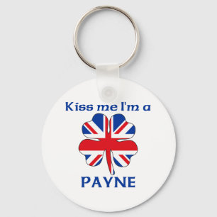Chaveiro Beijo britânico personalizado, sou Payne