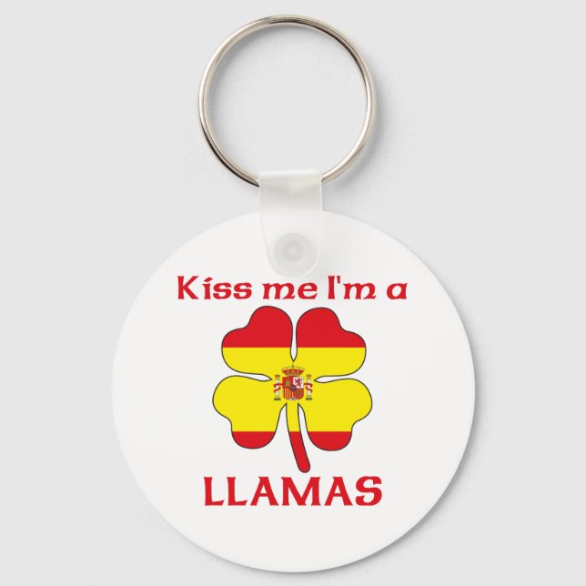 Chaveiro Beijo espanhol personalizado Eu sou Llamas (Frente)