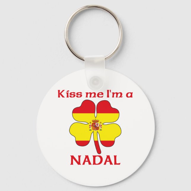 Chaveiro Beijo espanhol personalizado, sou Nadal (Frente)