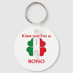 Chaveiro Beijo italiano personalizado Eu sou Bono