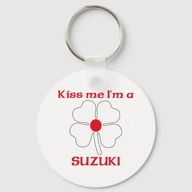 Chaveiro Beijo japonês personalizado Eu sou Suzuki (Frente)