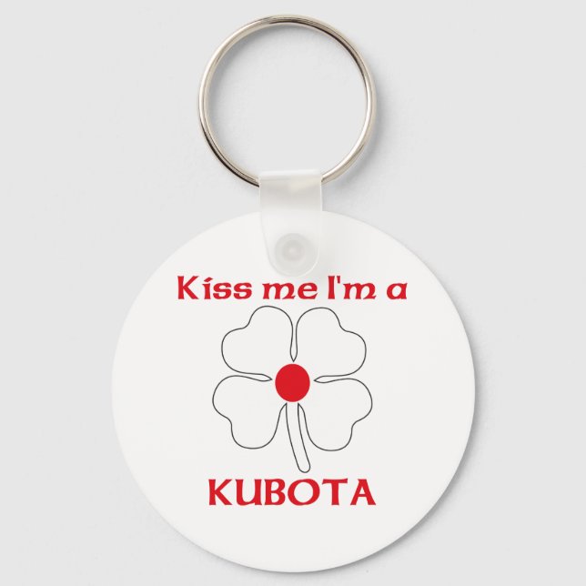 Chaveiro Beijo japonês personalizado sou Kubota (Frente)