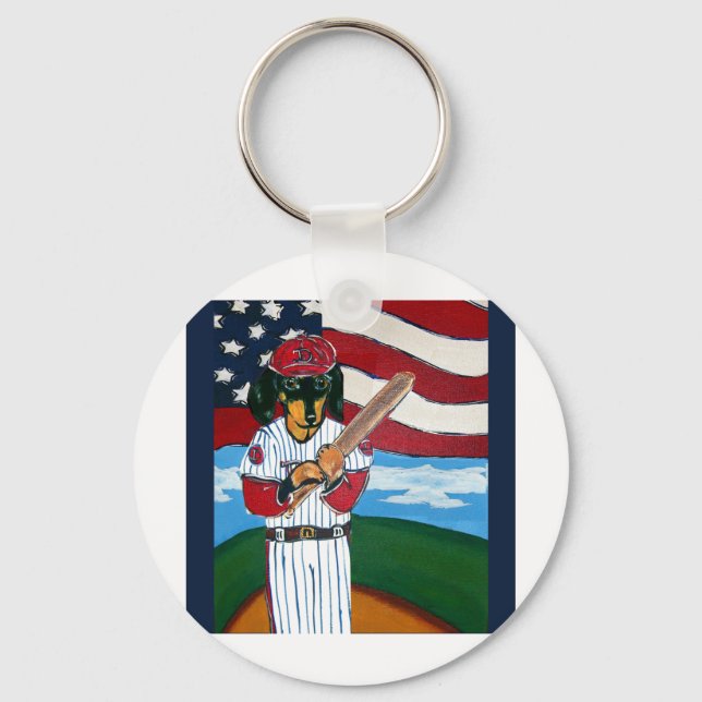 Chaveiro Béisbol doxie (Frente)