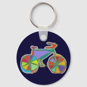 Chaveiro bela bicicleta de arte colorida