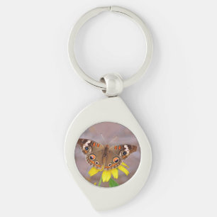 Chaveiro Bela borboleta na Flor Amarela
