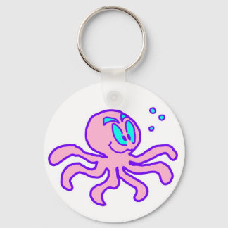 Chaveiro Bela Caricatura Octopus Aquatic Animal Engraçado