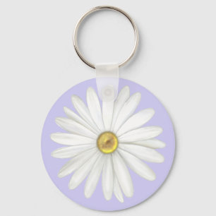 Chaveiro Bela Flor de Margarida em Periwinkle Claro