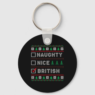 Chaveiro Bela Lista de Bons Colegas Britânicos Santas Lista