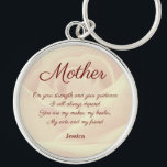 Chaveiro Bela Mãe Personalizada Poema<br><div class="desc">Bonita inspiração,  mãe,  poema design,  Chaveiro..</div>