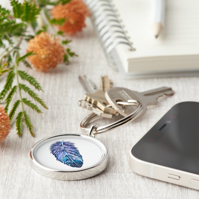 Chaveiro Bela pena - Escolha suas cores (Lateral)