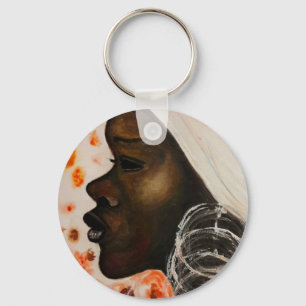 Chaveiro Beleza Africana - Pintura Watercolor -