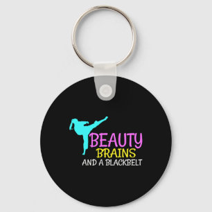 Chaveiro Beleza Crença Negra Belt Karate Artes Marciais Pre