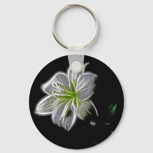 Chaveiro Beleza natural de flor branca