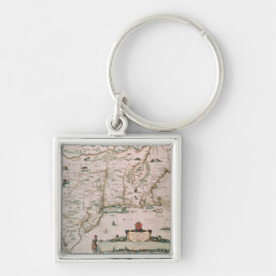 Chaveiro Bélgica nova, placa do "atlas Contractus" c.1671