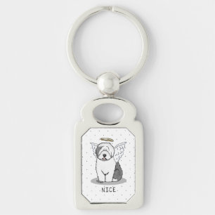 Chaveiro Belo Anjo - Cãozinho Inglês (Cinza 1) - Bonito