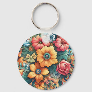 Chaveiro Belo Buquê de Flores
