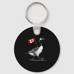 Chaveiro Belo Canadá Animal Com Bandeira Para Alas De Ganso