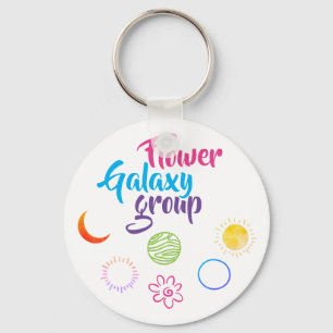 Chaveiro Belo Design do Grupo de Galáxias Flores