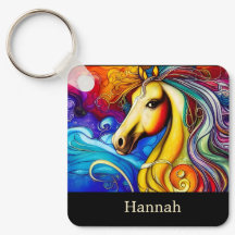 Belo Retrato do Cavalo Arco-Íris