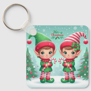 Chaveiro Belos elfos de Natal