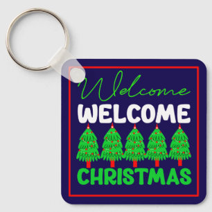 Chaveiro Bem-vinda Árvore de Natal Design de Feriado-85600