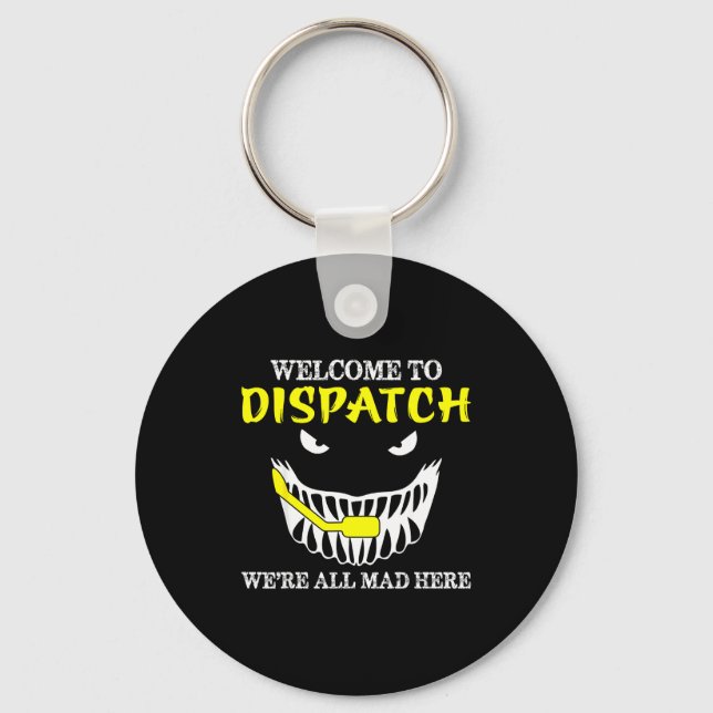 Chaveiro Bem-vindo ao Dispatch Funny 911 Dispatch Halloween (Frente)