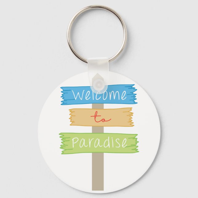 Chaveiro Bem-Vindo Ao Paraíso (Frente)