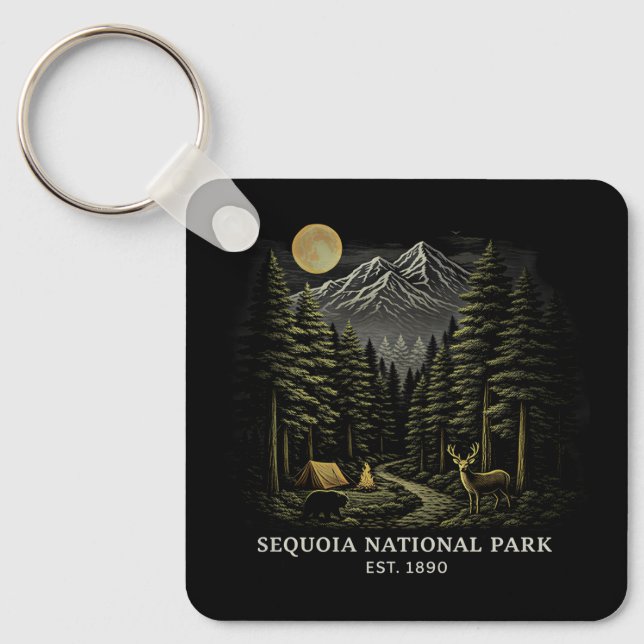 Chaveiro Bem-vindo ao Parque Nacional Sequoia EUA (Frente)