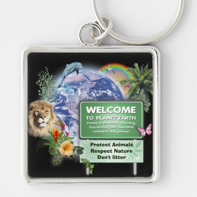 Chaveiro Bem-vindo ao Planeta Terra (Frente)