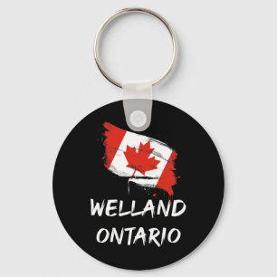 Chaveiro Bem-vindo Ontário Canadá Bandeira de respingos Via
