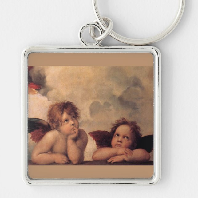 Chaveiro Bênção da fé de Raphael da fé do anjo bonito (Frente)