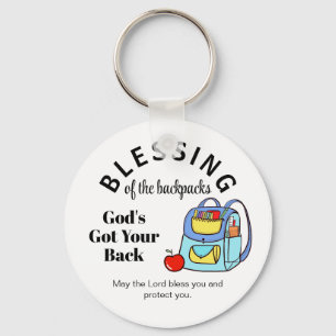 Chaveiro Bênção das mochilas Deus tem as costas