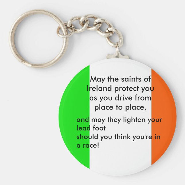 Chaveiro Bênção do motorista irlandês (Frente)