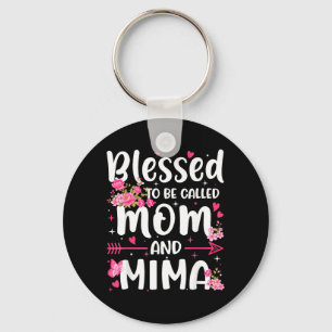 Chaveiro Bendita por ser chamada de Mãe e Mima Floral Mulhe