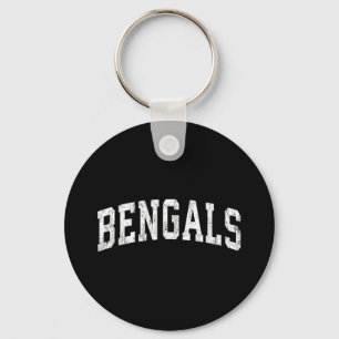 Chaveiro Bengals Mascot Vintage Athletic Nome Design