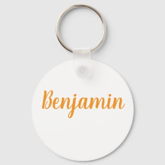 Chaveiro Benjamin name Metal ring keychain