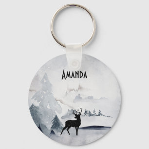 Chaveiro Berna de inverno - Cinza russa Aquarela