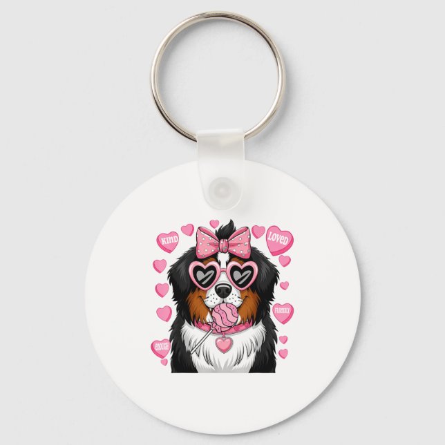 Chaveiro Bernese Mountain Coquette Dog Pet Lover Owner  (Frente)