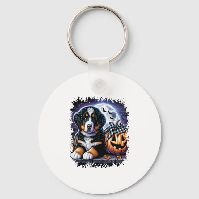 Chaveiro Bernese Mountain Dog Halloween (Frente)